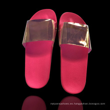 Summer Beach Nuevo diseño PVC de plástico PVC y PU Custom Eva Lady Slides Slipe Woman Woman